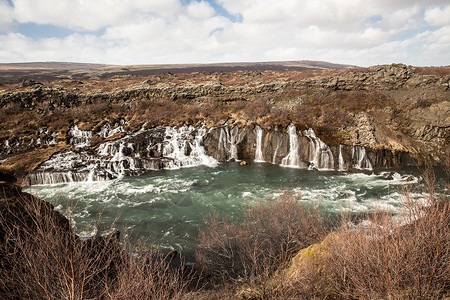 冰岛赫兰佛萨瀑布图片