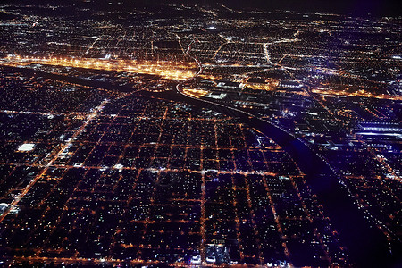 美国纽约布鲁克林夜景背景图片