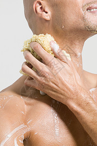 洗澡的人男人淋浴高清图片