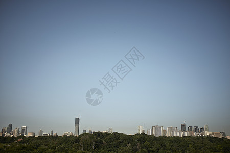 加拿大魁北克哈德逊摩天大楼天际线远视图背景图片