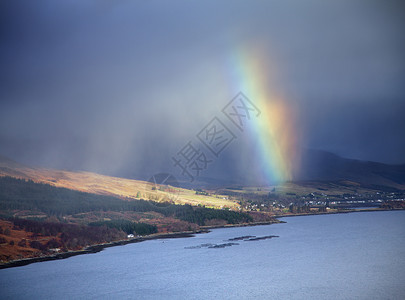 彩虹湖，阿森特，苏格兰，英国图片