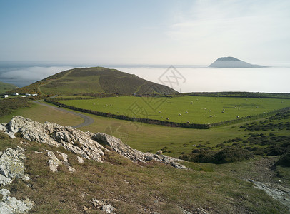 北威尔士莱恩半岛的巴兹岛高清图片