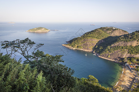 巴西里约热内卢海岸线景观背景图片