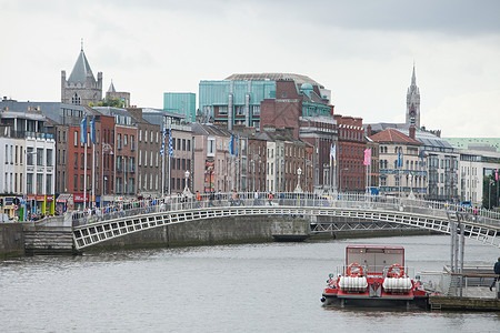 爱尔兰都柏林单身汉步行街背景图片