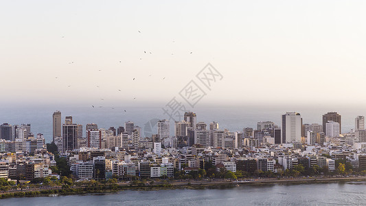 巴西里约热内卢伊帕内玛城市景观和拉戈亚罗德里戈弗雷塔斯背景图片