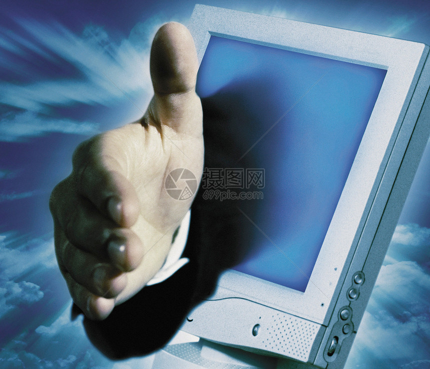 计算机握手图片