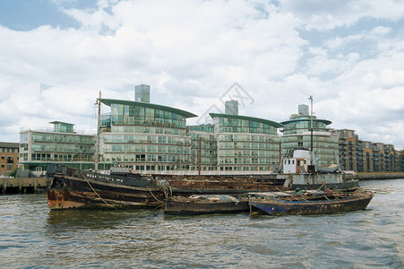 泰晤士河，伦敦，英国背景图片