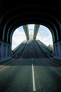 桥隧道塔桥，伦敦，英国背景