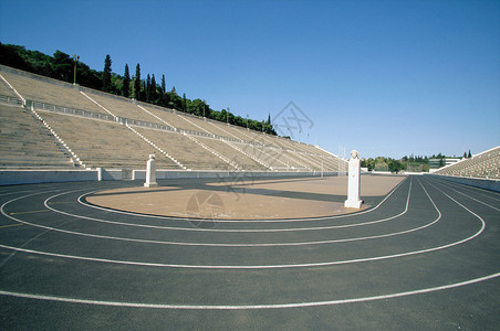 古希腊雅典奥林匹克体育场背景图片
