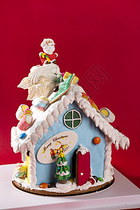 圣诞姜饼屋背景图片