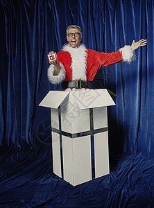 圣诞老人装盒装圣诞老人背景