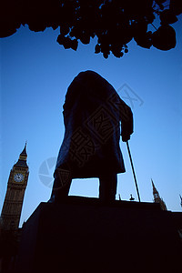 温斯顿·丘吉尔雕像高清图片
