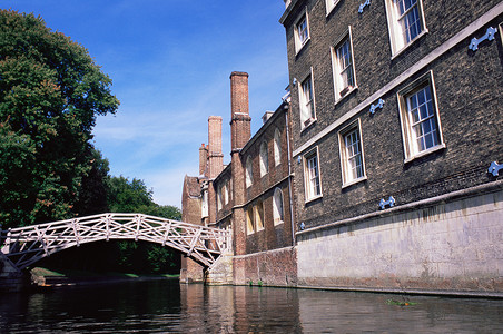 剑桥数学桥建筑剑桥河高清图片