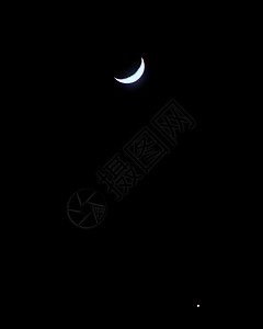 天空中的新月背景图片