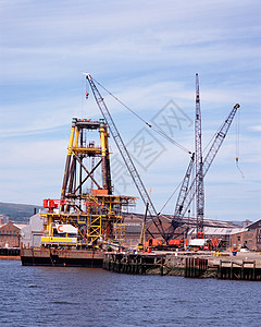 港口起重机背景图片
