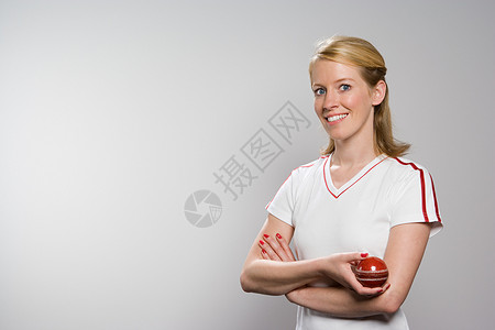 拿板球的女人图片