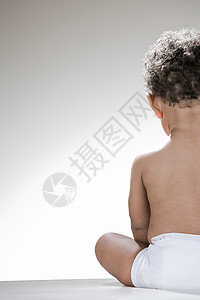 非洲男孩男婴后视图背景