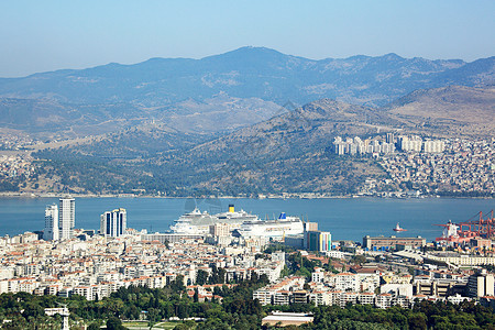 土耳其伊兹密尔港背景图片