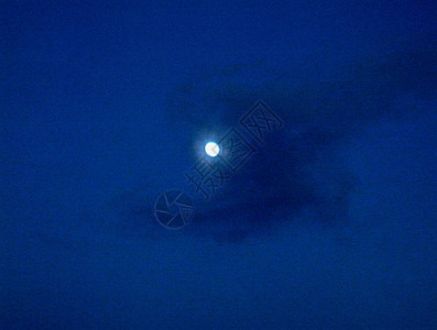 满月的阴天背景图片