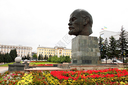 列宁纪念碑乌兰乌德背景
