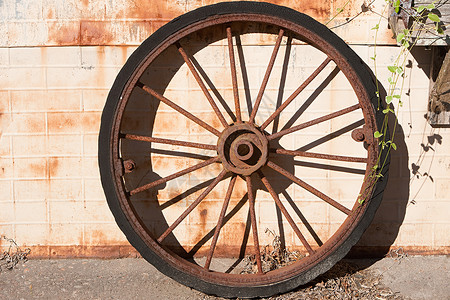 旧车轮生锈背景图片