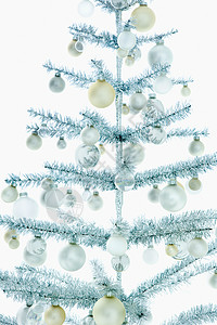 银色圣诞树背景图片