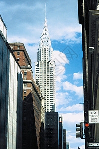 克莱斯勒大厦视图背景图片