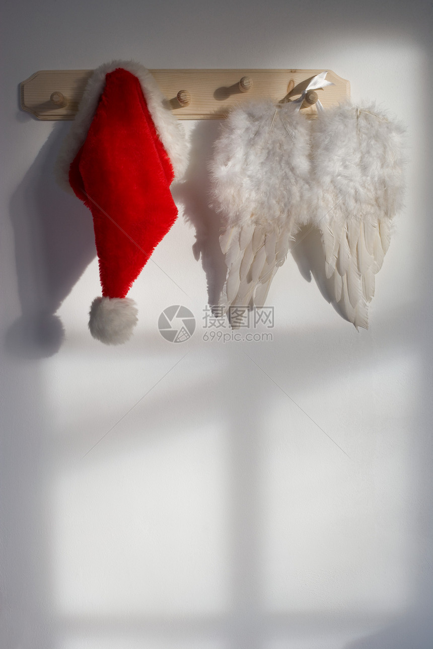 翅膀和圣诞帽图片
