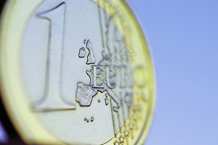 一个欧元硬币图片