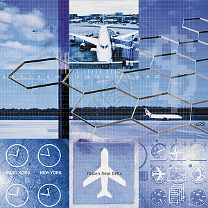 国际航空旅行背景图片