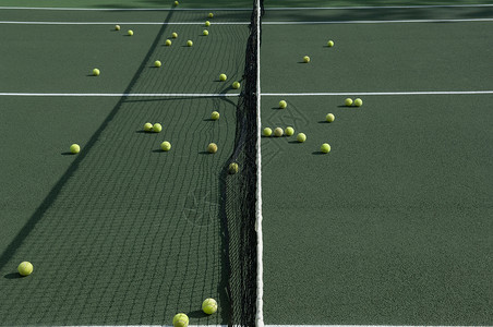 网球场网球背景图片