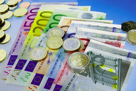 欧元纸币背景图片