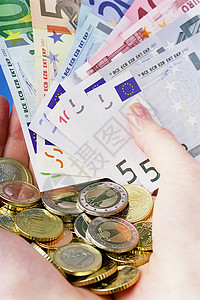 欧元纸币一百欧元高清图片