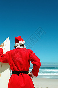海滩上的圣诞节背景图片