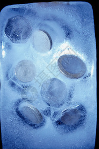 冻结的硬币图片