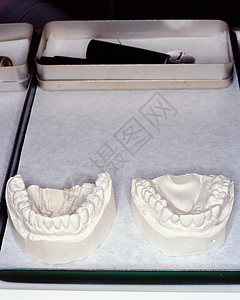 石膏铸造牙背景图片