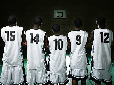 篮球队背影图片