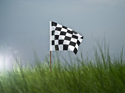 黑白素材格子格子旗帜背景