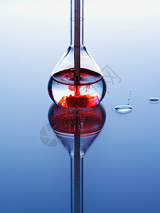 科学烧瓶中的液体图片