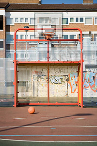 篮球场篮球涂鸦高清图片
