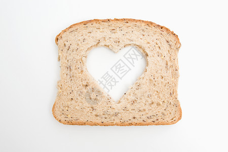 一片心形面包高清图片