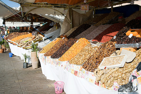 摩洛哥马拉喀市场摊位图片