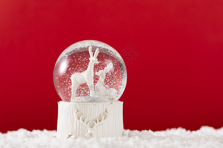 占卜水晶球圣诞玻璃雪球背景