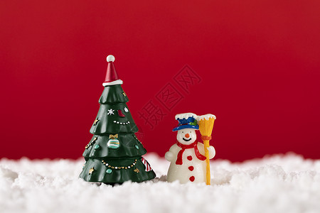 雪人水晶球圣诞节背景