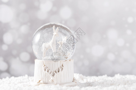 玻璃雪花圣诞玻璃雪球背景