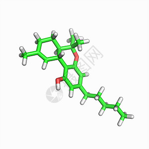 THC分子背景图片