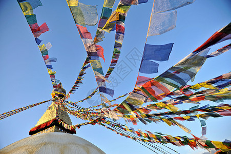尼泊尔加德满都藏族祈祷旗图片