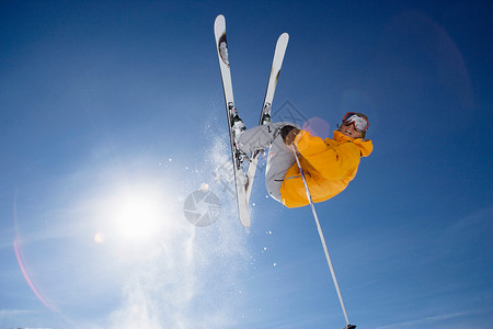 西欧人极限运动花样滑雪背景