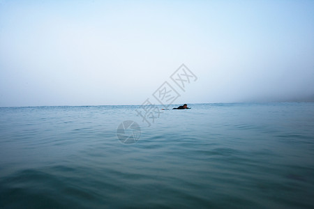 在海里冲浪的年轻人图片