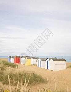 海滩小屋背景图片